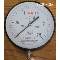 供应普特Y200-250耐高温压力表